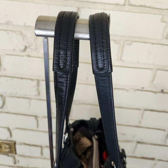 Euc Coach Ashely Black Siaffiano Leather Handbag Purse - Picture 6 of 14